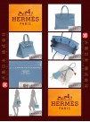 HERMES BIRKIN 30 (Pre-owned) - Blue jean, Togo leather, Phw